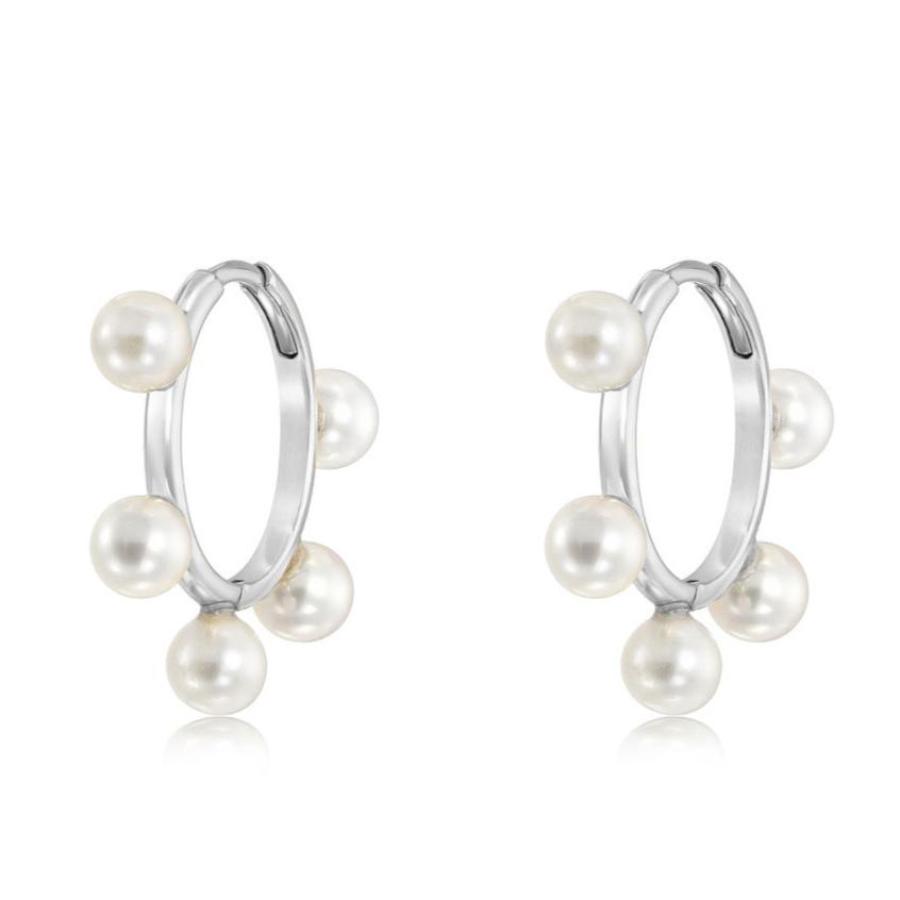 Quintet Pearl Hoops