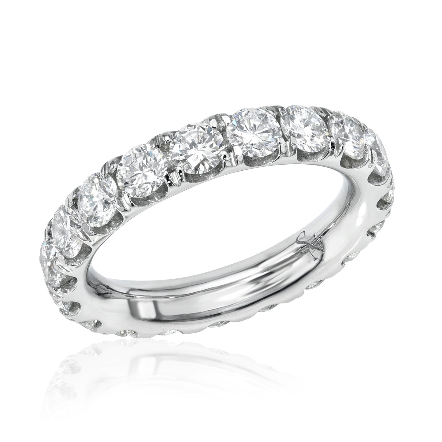 Split Prong Diamond Eternity Band - 3 ct